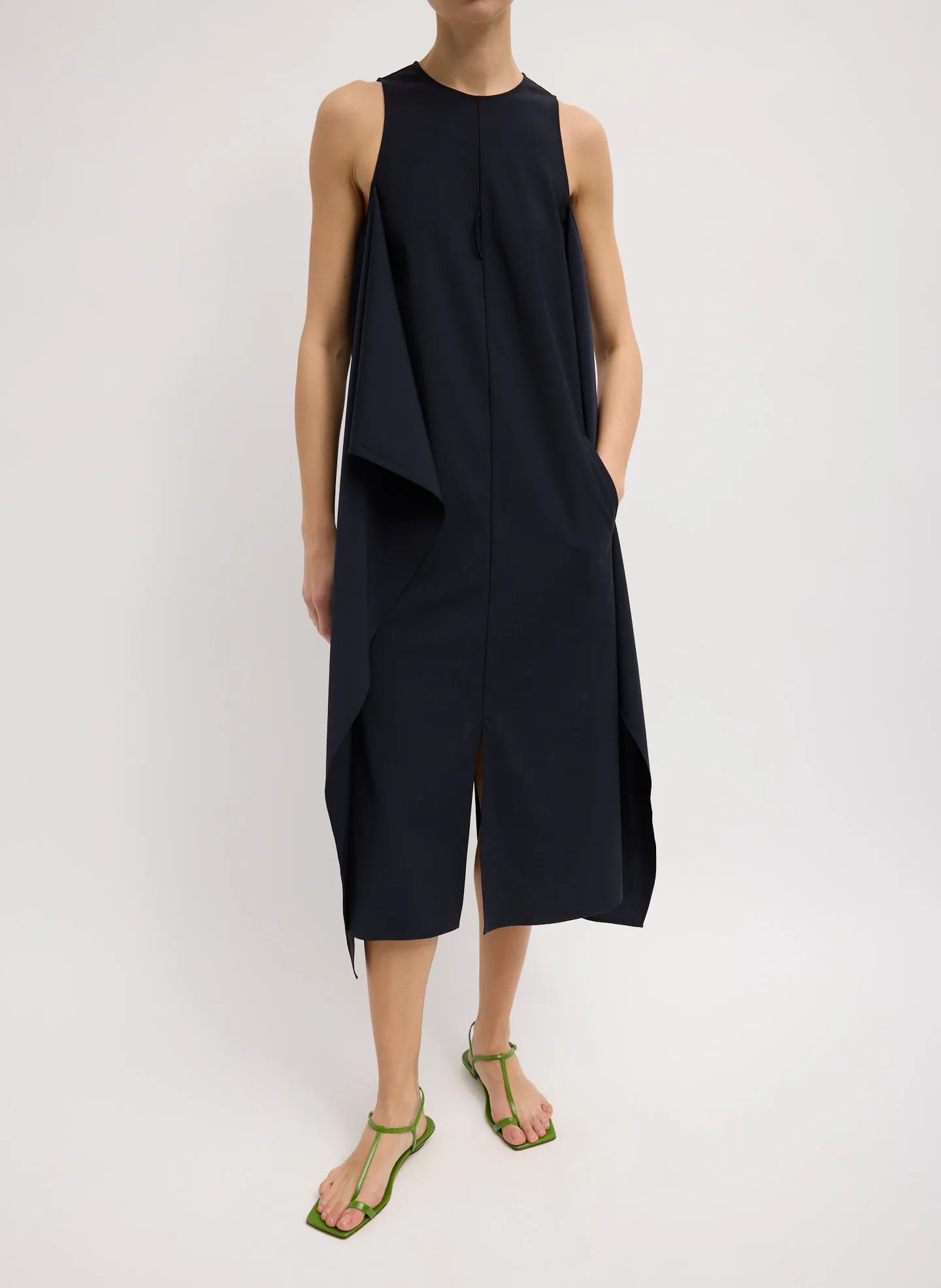 Tropical Wool Tie Front Dress sold by Tibi product image thumbnail 3