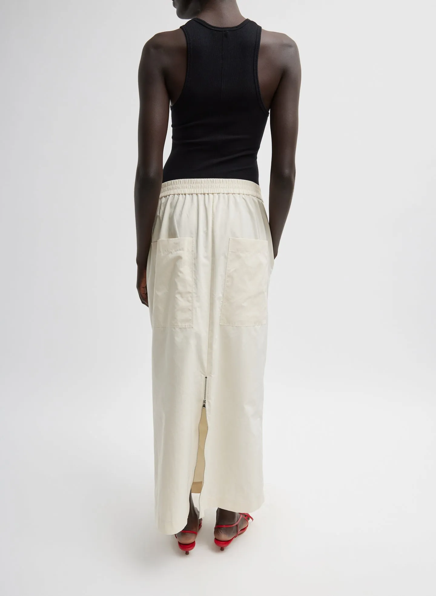 Nylon Zipper Maxi Skirt sold by Tibi product image thumbnail 4