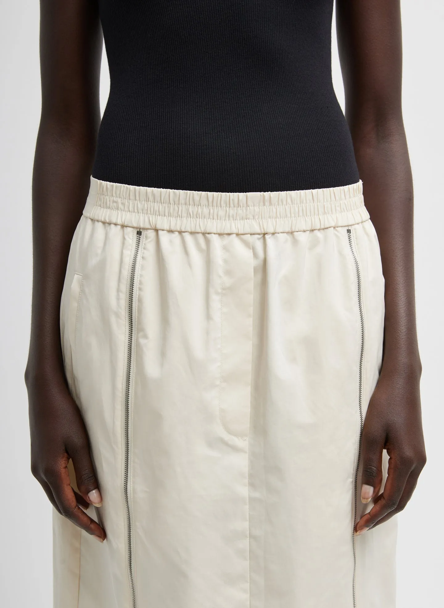 Nylon Zipper Maxi Skirt sold by Tibi product image thumbnail 2