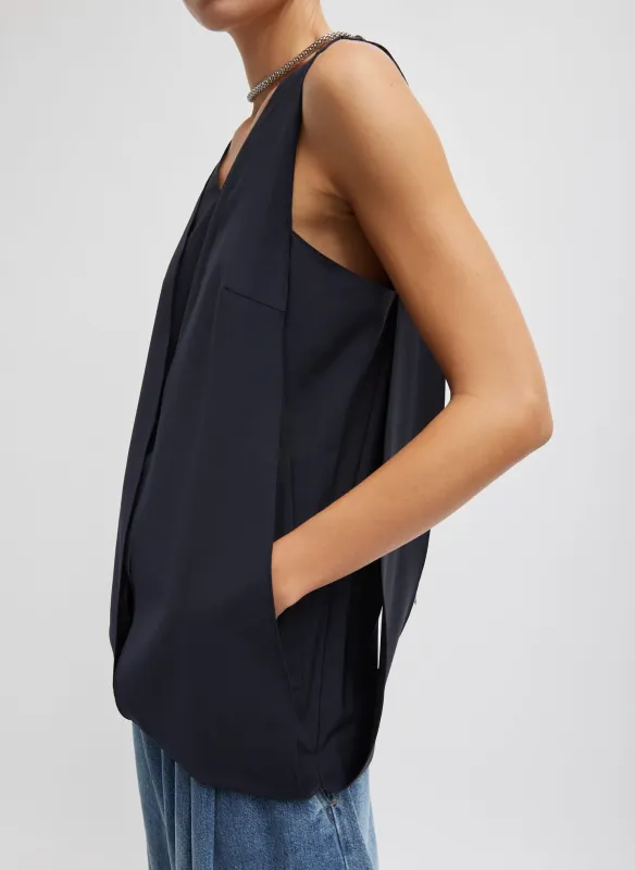 Tropical Wool Sleeveless Paneled Tunic sold by Tibi