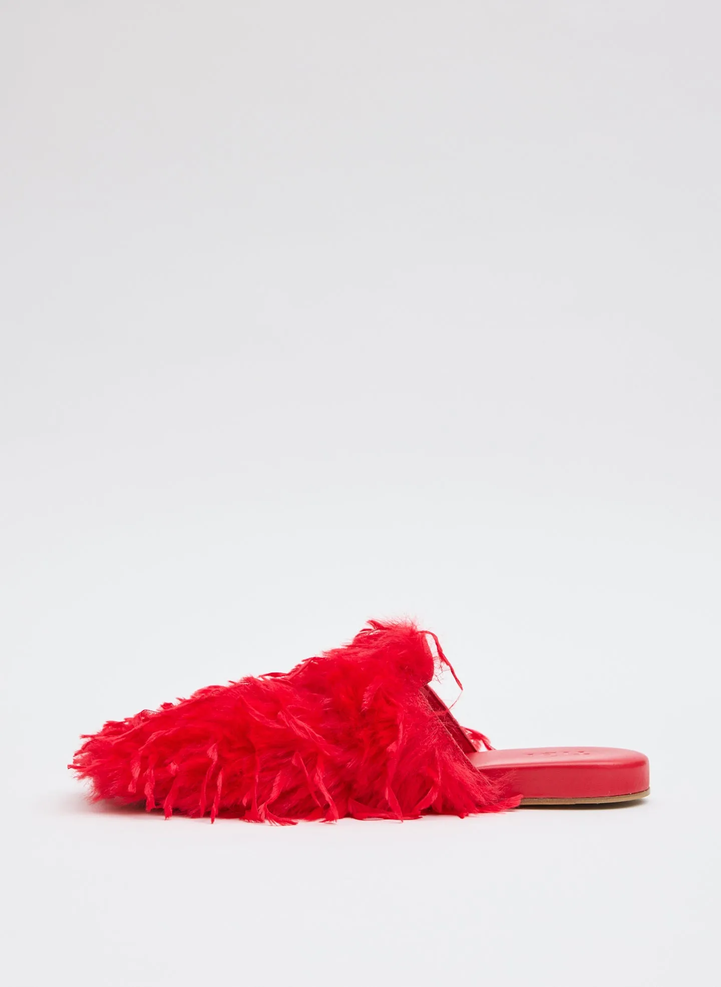 Faux Feather Granger Slide sold by Tibi