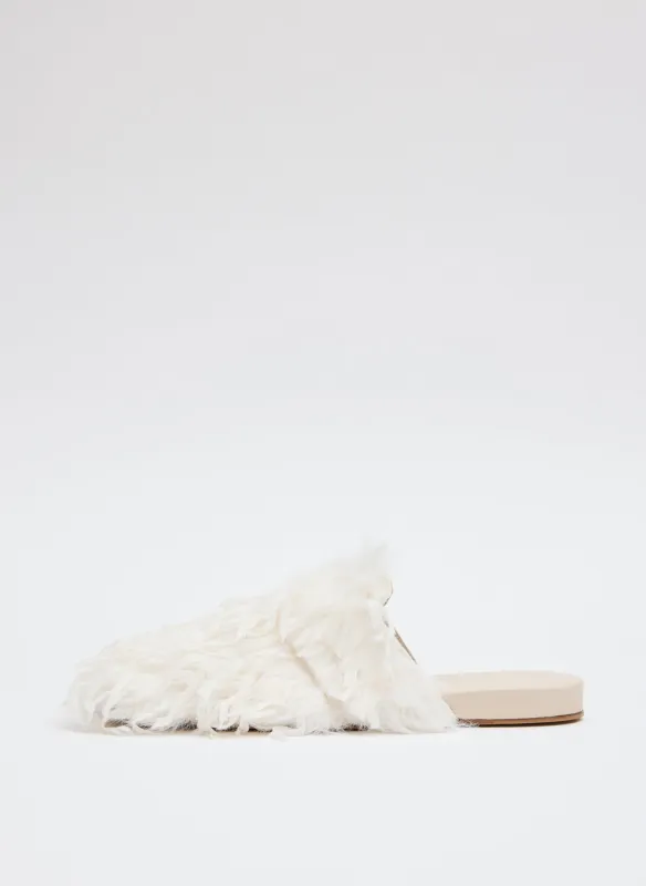 Faux Feather Granger Slide made by Tibi