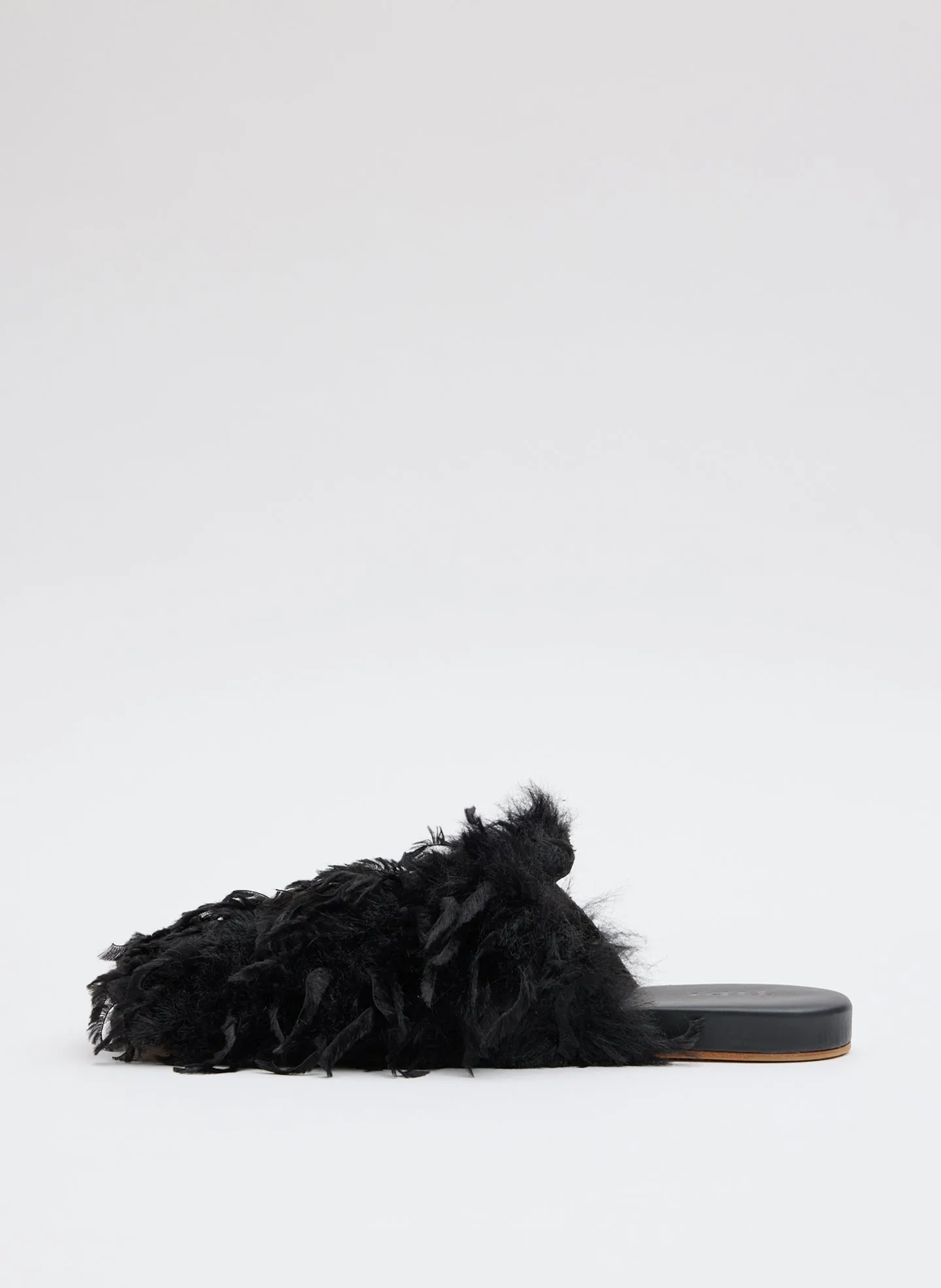 Faux Feather Granger Slide sold by Tibi