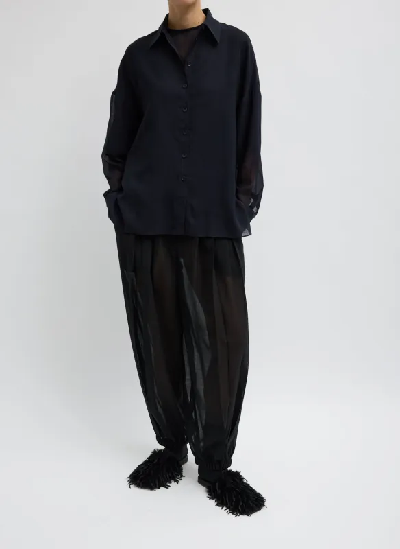 Sheer Wool Gauze Pleated Balloon Pant sold by Tibi