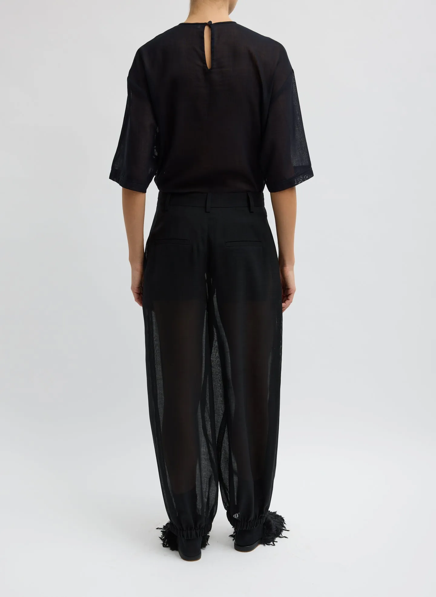 Sheer Wool Gauze Pleated Balloon Pant sold by Tibi product image thumbnail 5