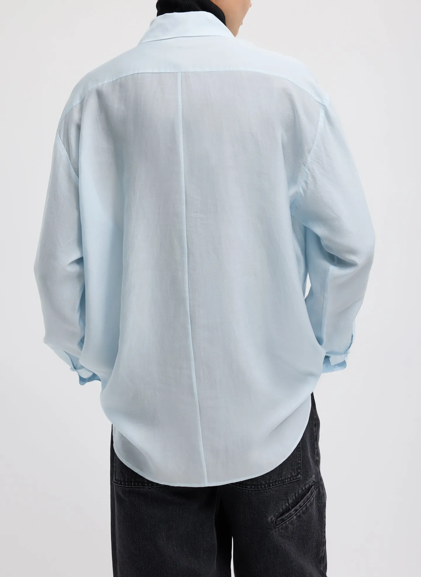 Silk Voile Easy Pintucked Shirt sold by Tibi product image thumbnail 3