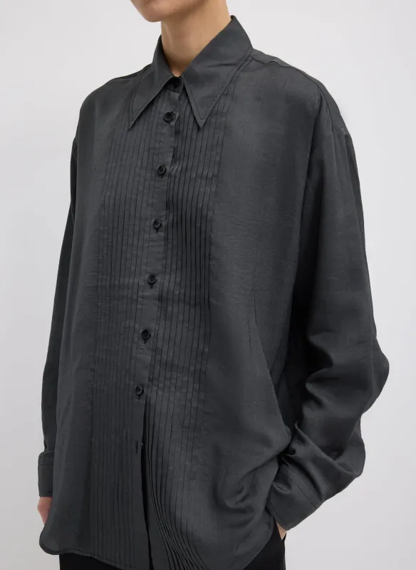 Silk Voile Easy Pintucked Shirt sold by Tibi