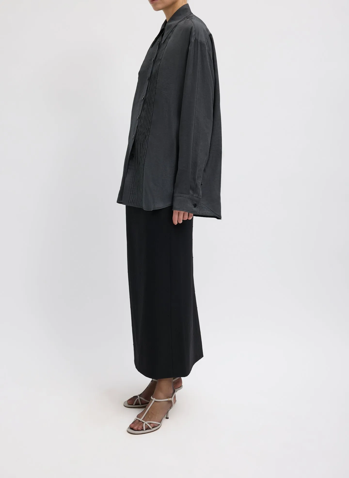 Silk Voile Easy Pintucked Shirt sold by Tibi product image thumbnail 4