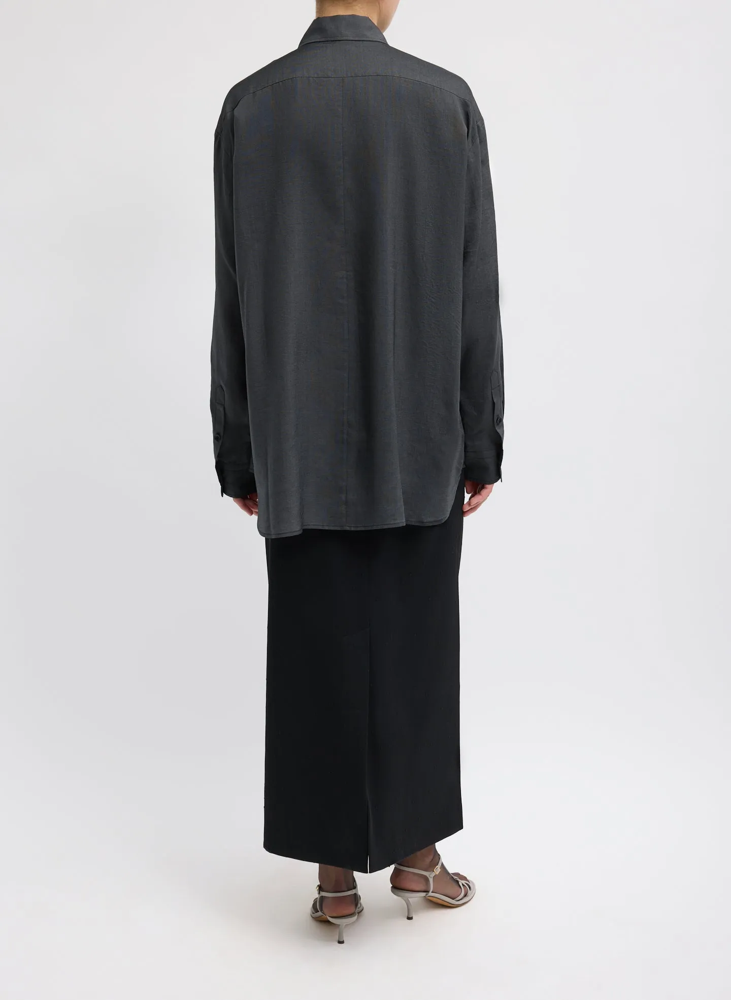 Silk Voile Easy Pintucked Shirt sold by Tibi product image thumbnail 5