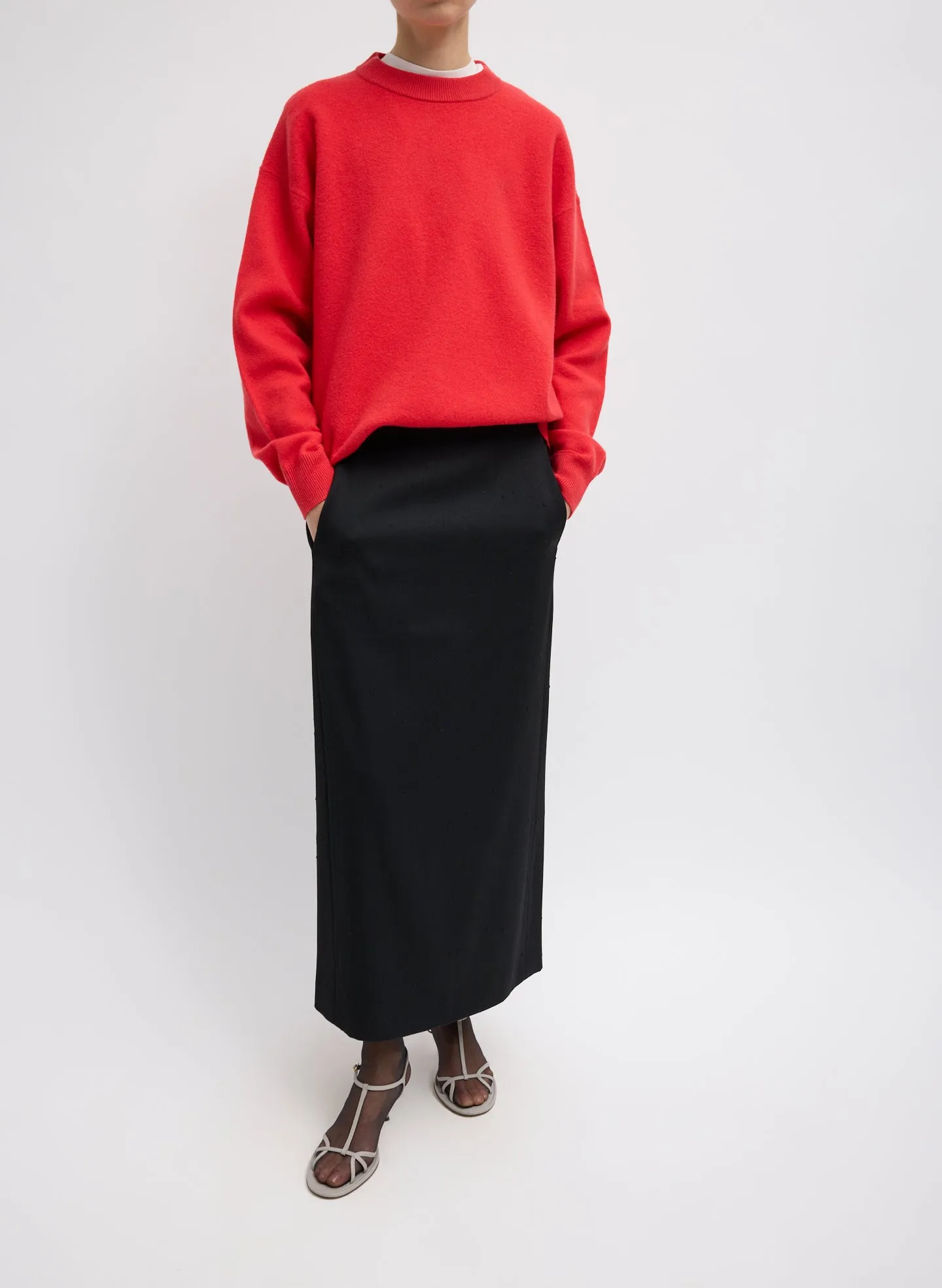 Refined Wool Slub Pencil Skirt sold by Tibi product image thumbnail 3
