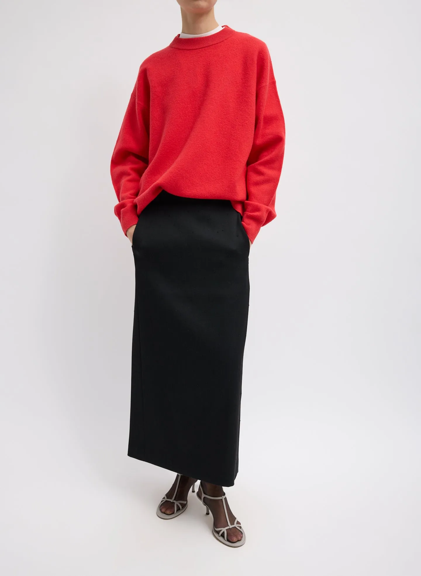 Refined Wool Slub Pencil Skirt sold by Tibi product image thumbnail 2
