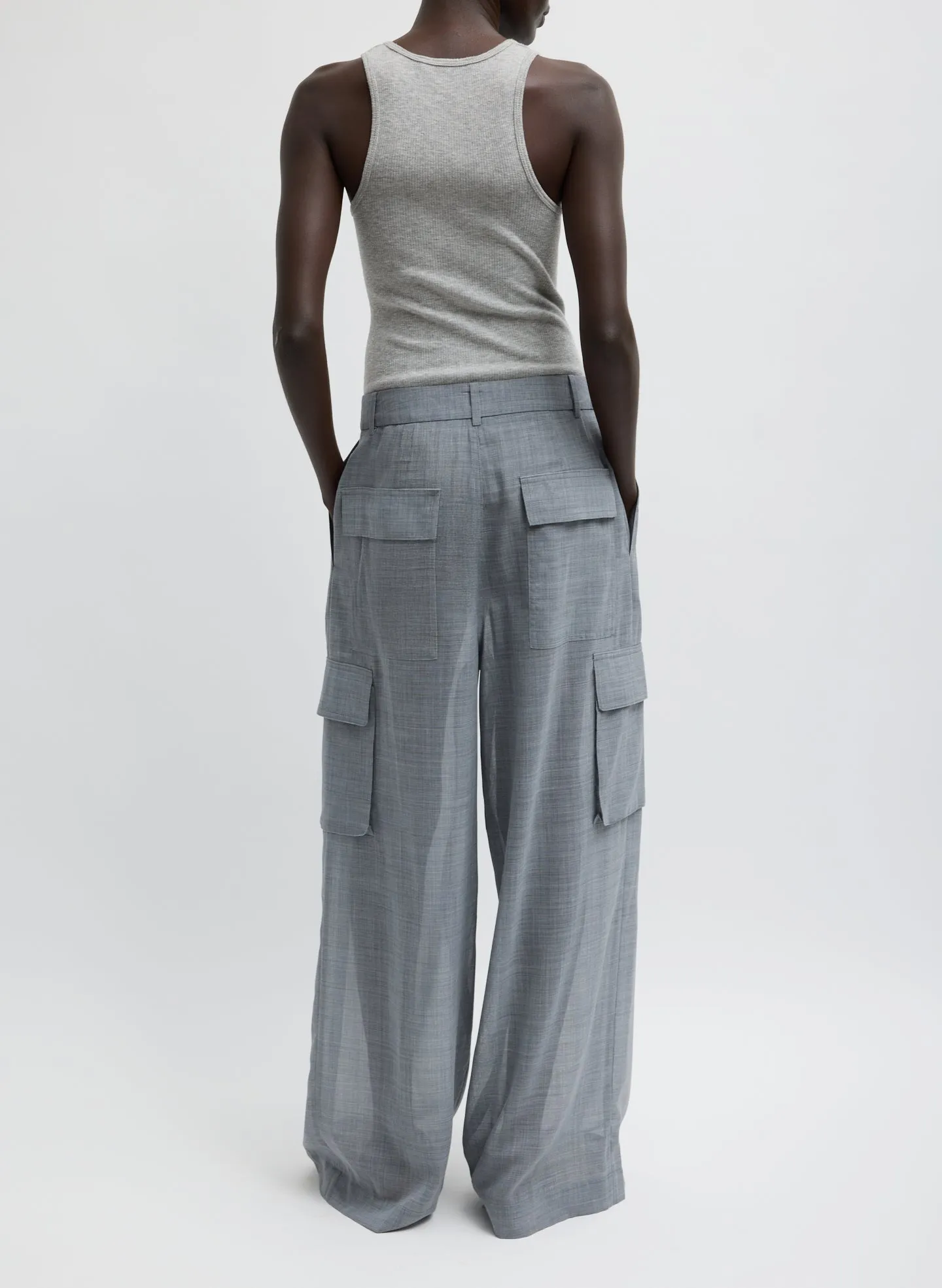 Sheer Wool Gauze Triple Pleat Pant sold by Tibi product image thumbnail 4