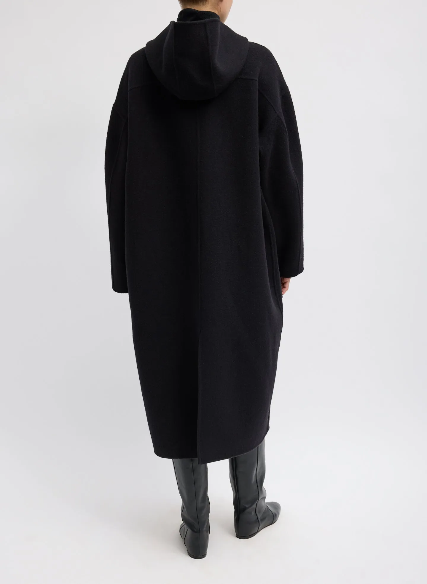 Luxe Double Faced Wool Angora Hooded Coat sold by Tibi product image thumbnail 3