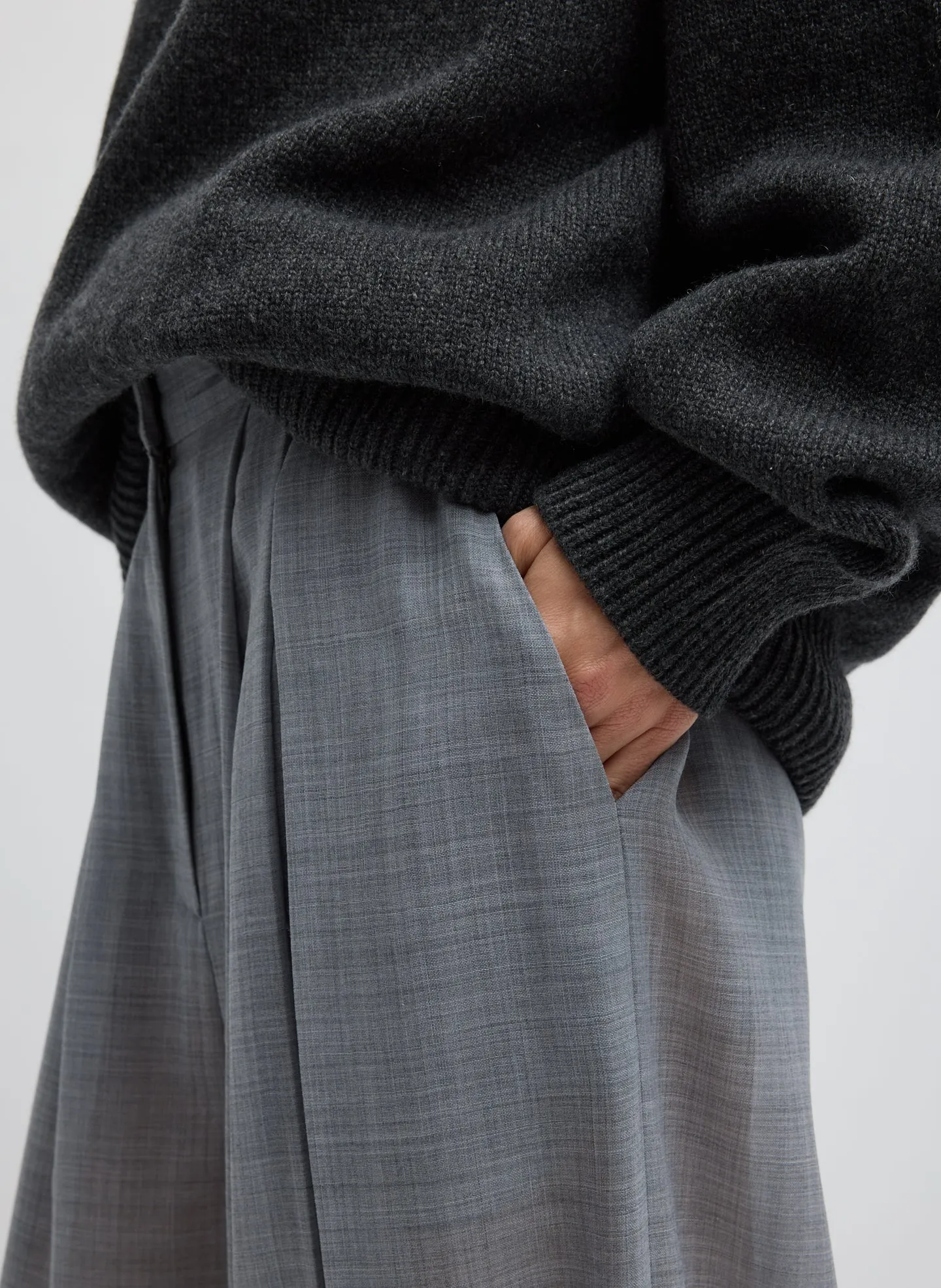 Sheer Wool Gauze Pleated Balloon Pant sold by Tibi product image thumbnail 4