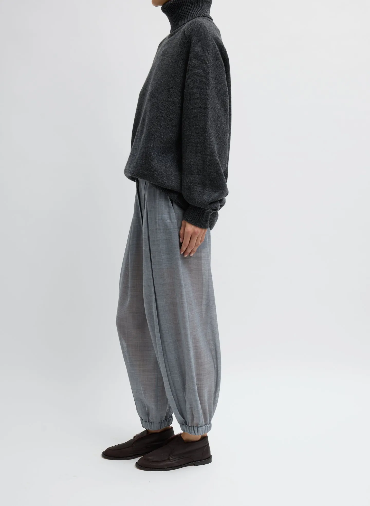 Sheer Wool Gauze Pleated Balloon Pant sold by Tibi product image thumbnail 2