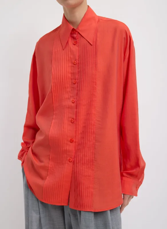 Silk Voile Easy Pintucked Shirt sold by Tibi