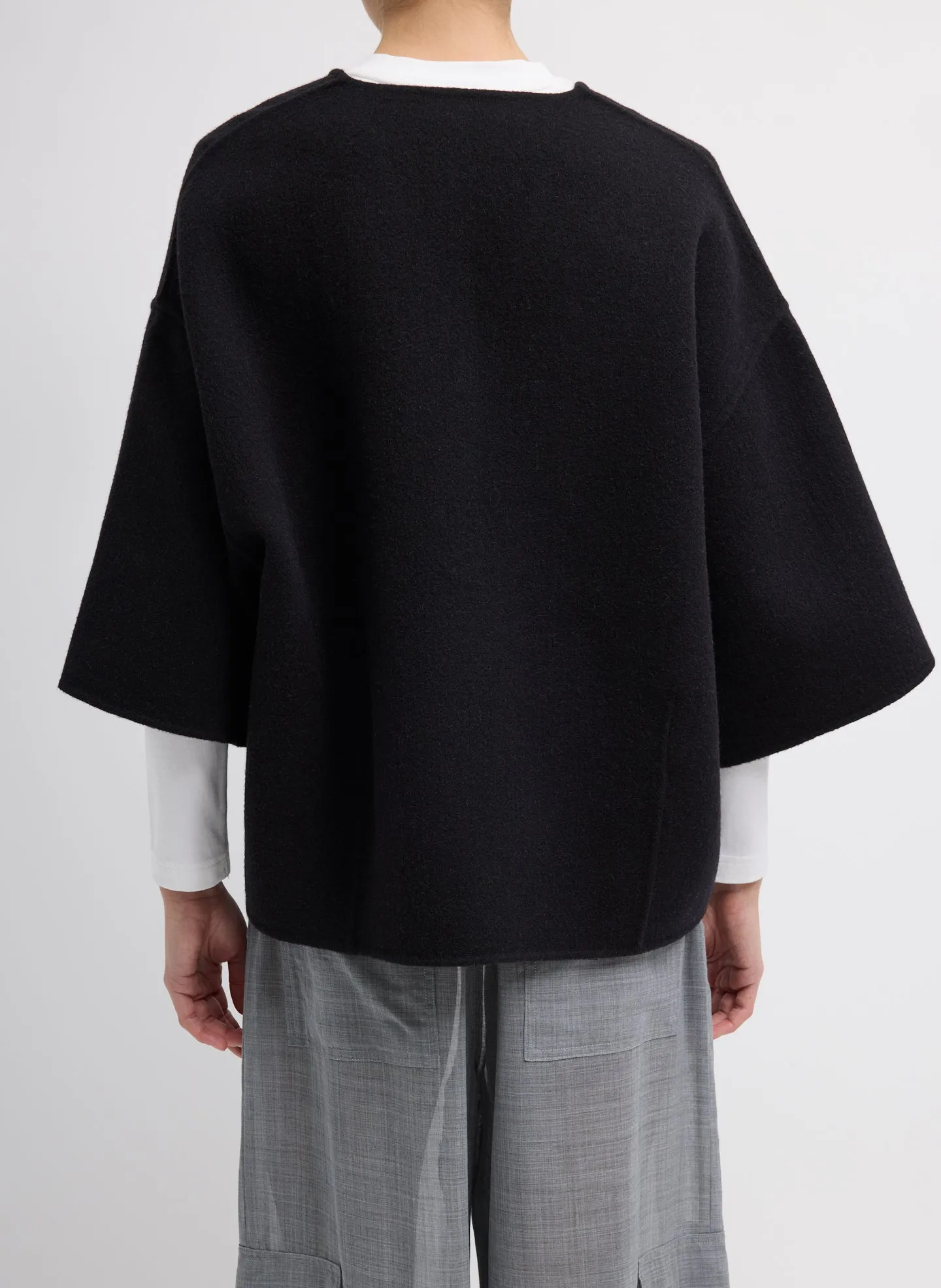 Luxe Double Faced Wool Angora V-Neck Top sold by Tibi product image thumbnail 5