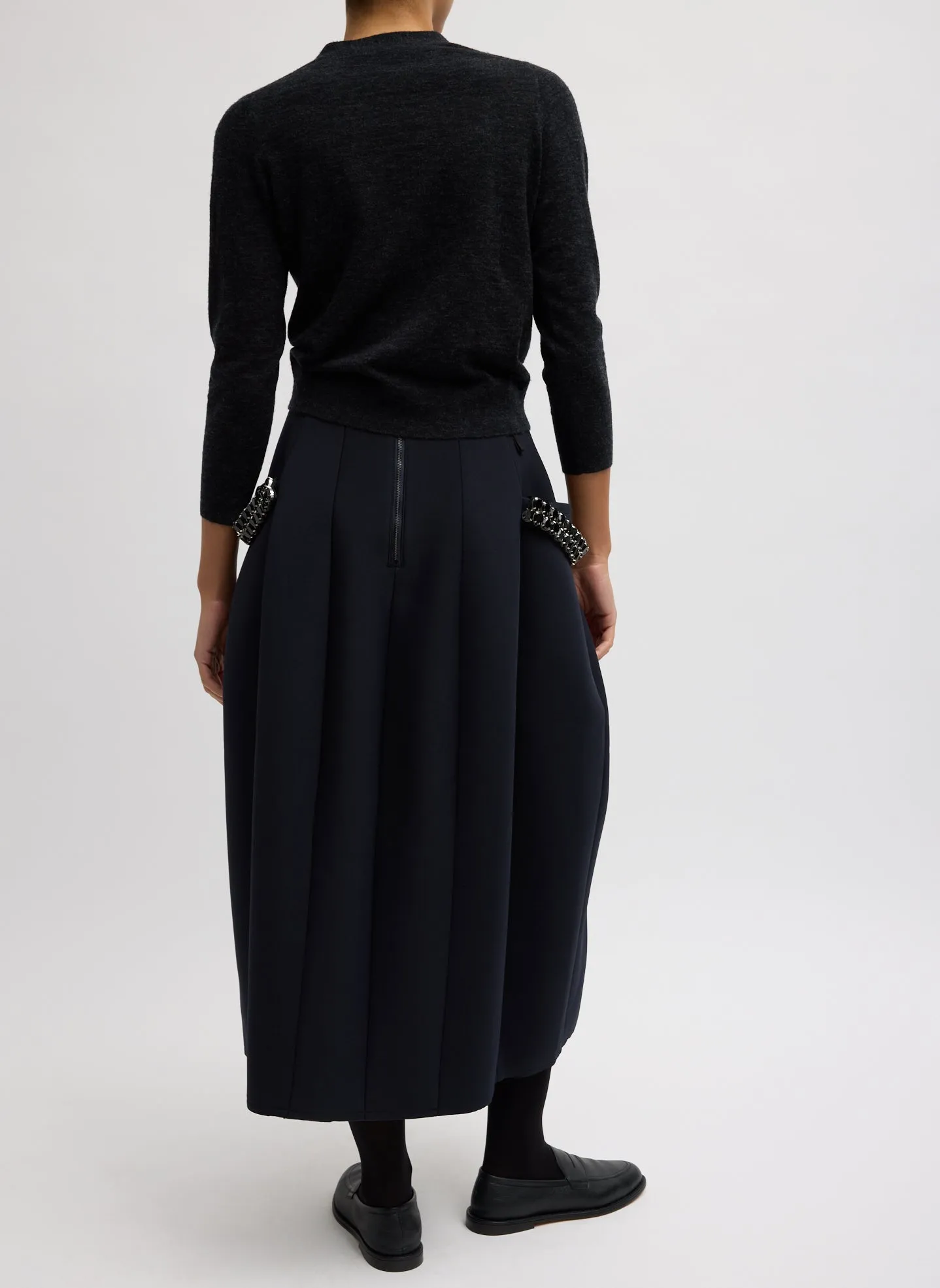 Bonded Twill Sculpted Skirt With Removable Beading sold by Tibi product image thumbnail 3
