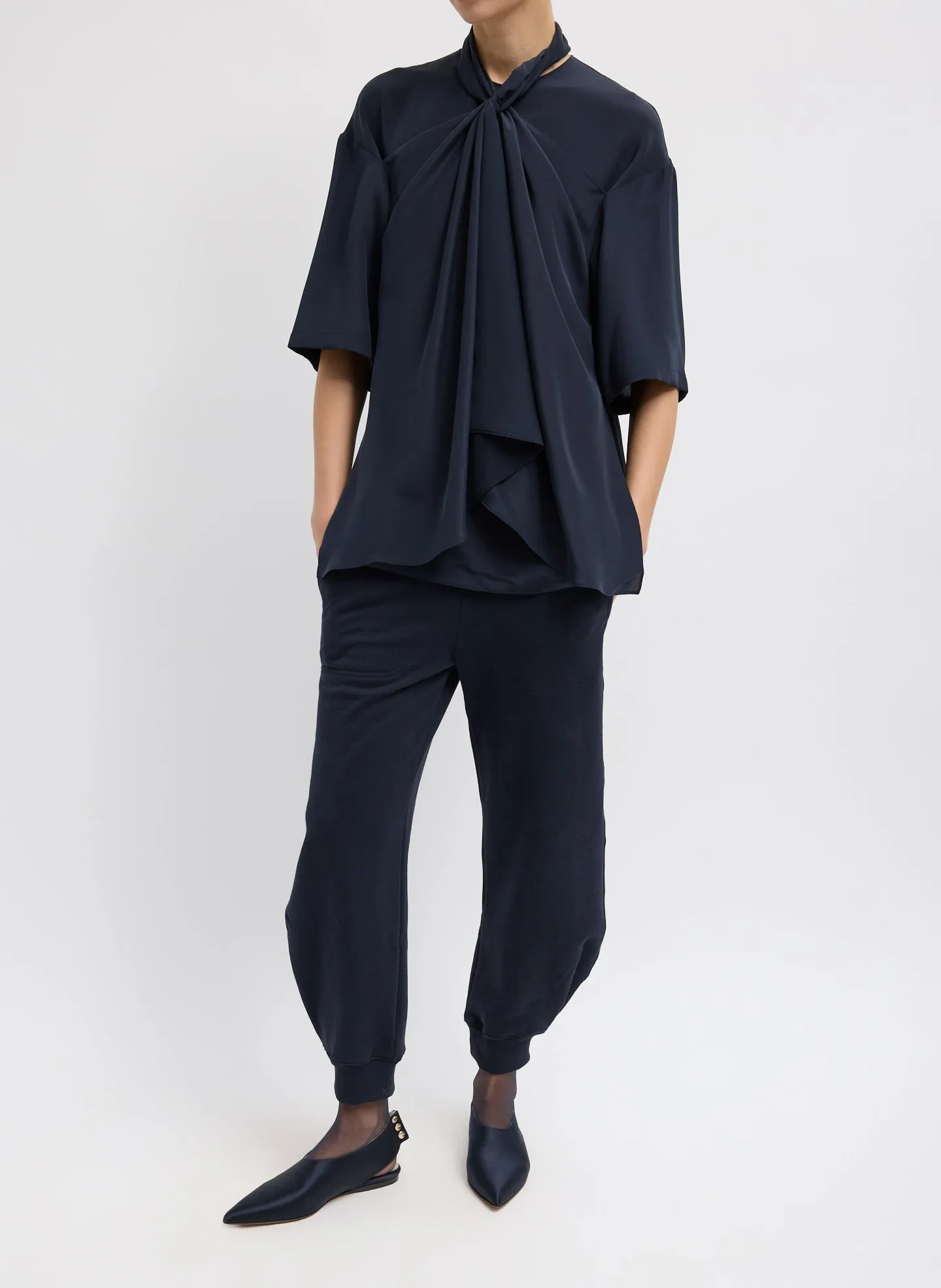 4-Ply Silk Tie Front Top sold by Tibi product image thumbnail 4