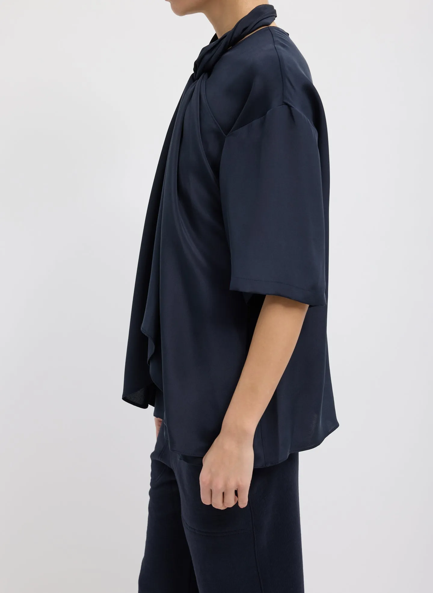 4-Ply Silk Tie Front Top sold by Tibi product image thumbnail 2