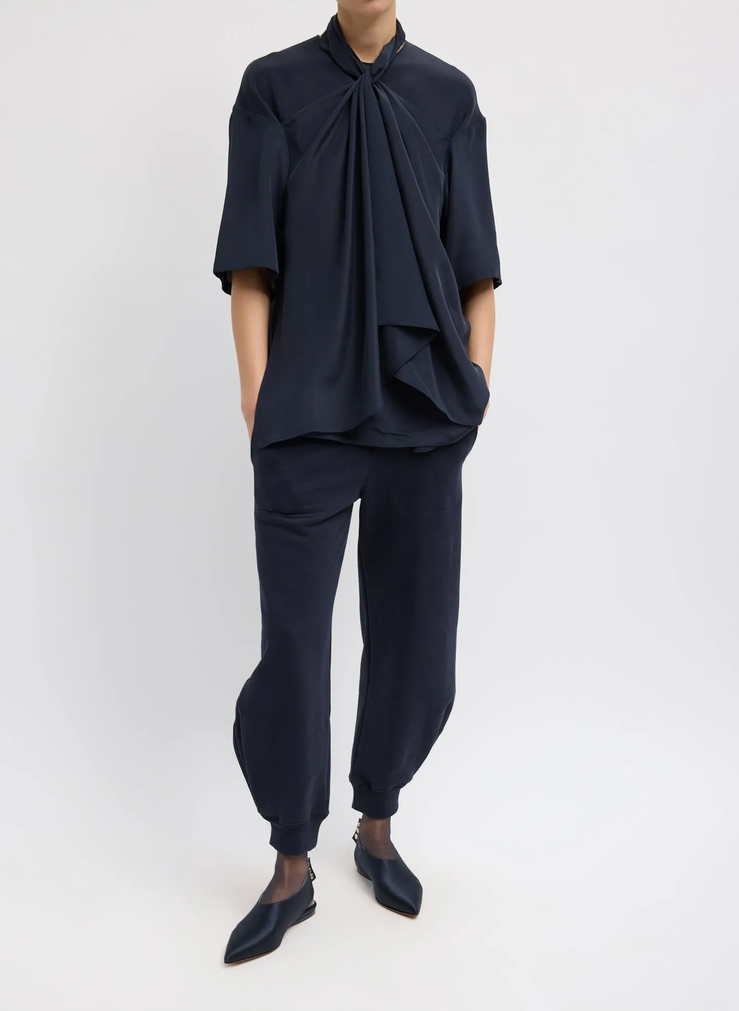 4-Ply Silk Tie Front Top sold by Tibi product image thumbnail 3