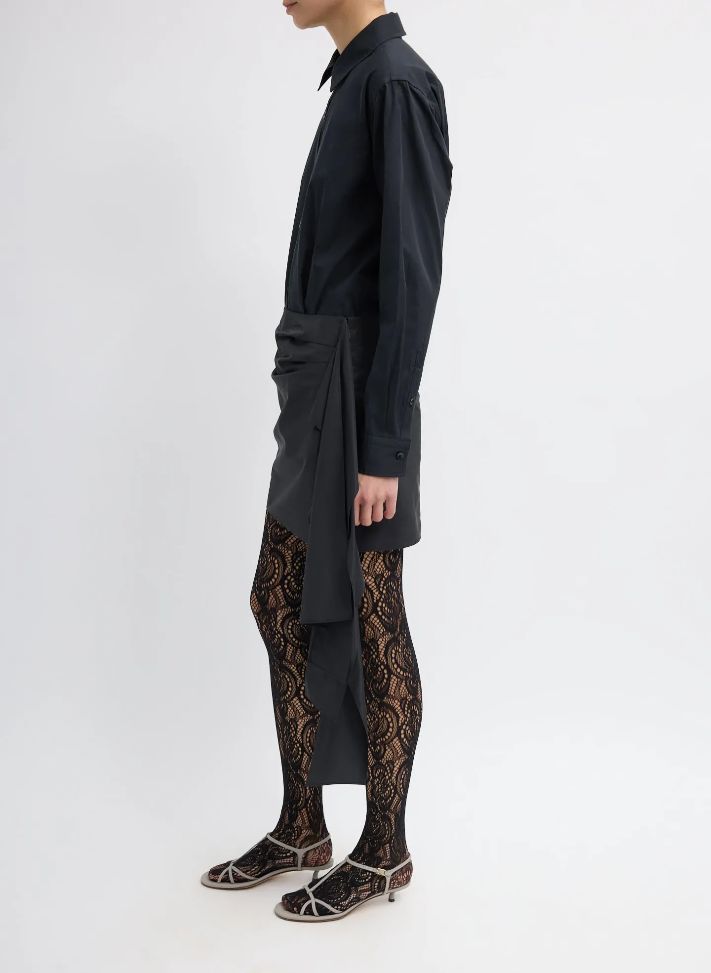 Italian Sporty Nylon Ribbon Mini Skirt sold by Tibi product image thumbnail 4