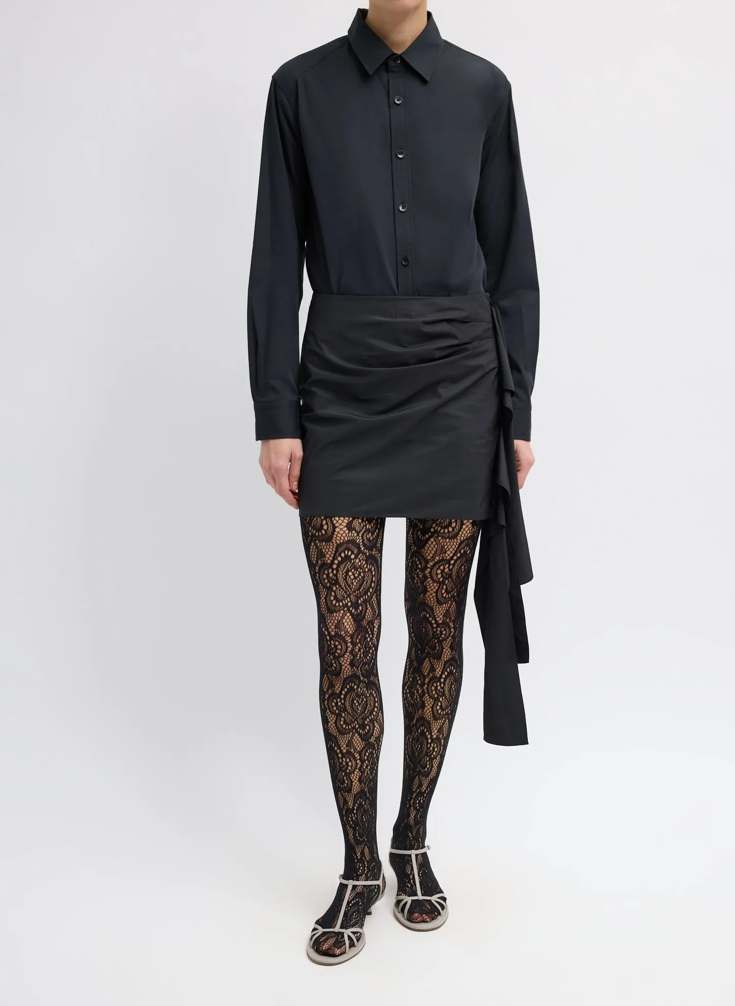 Italian Sporty Nylon Ribbon Mini Skirt sold by Tibi product image thumbnail 2