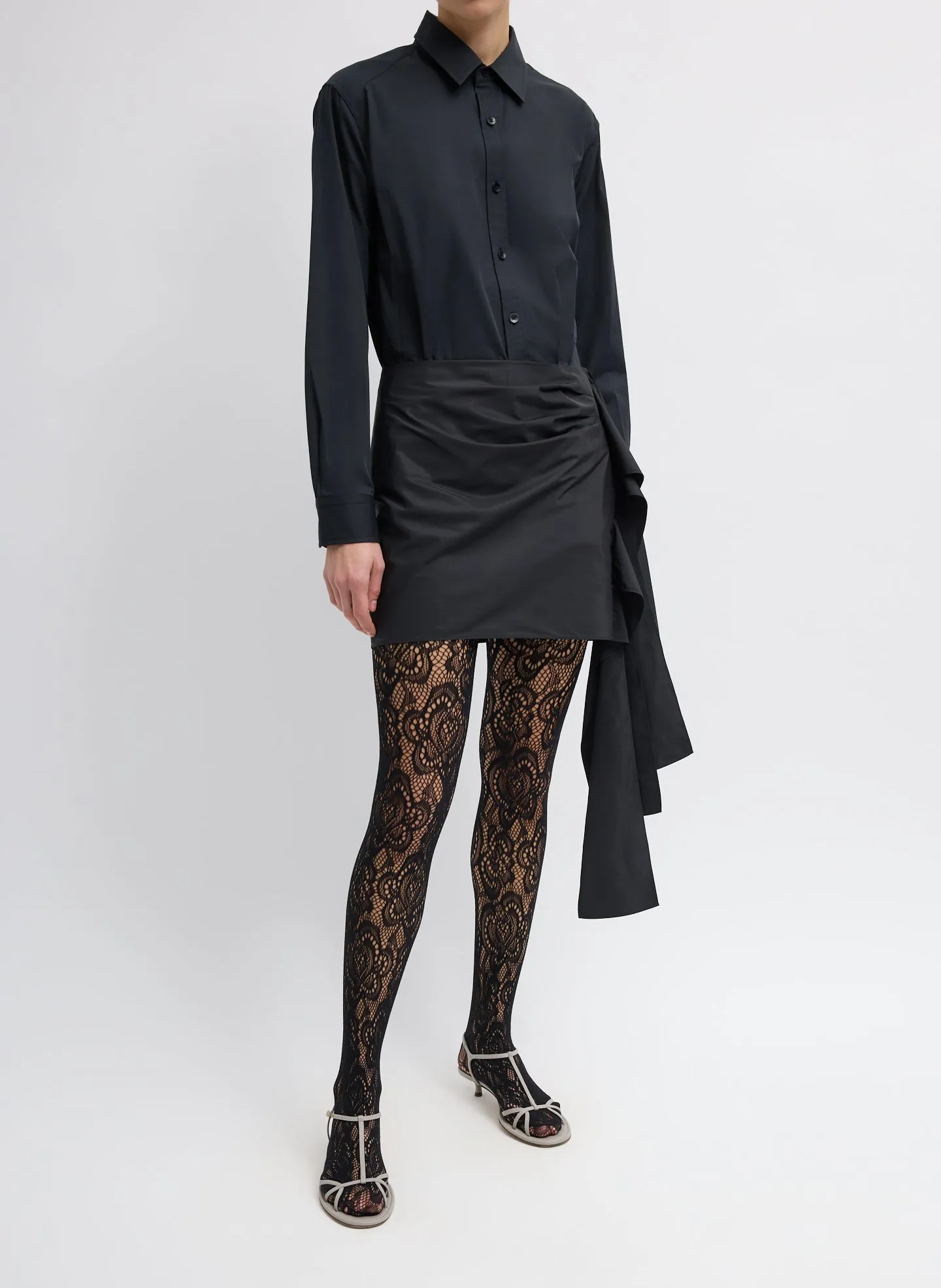 Italian Sporty Nylon Ribbon Mini Skirt sold by Tibi