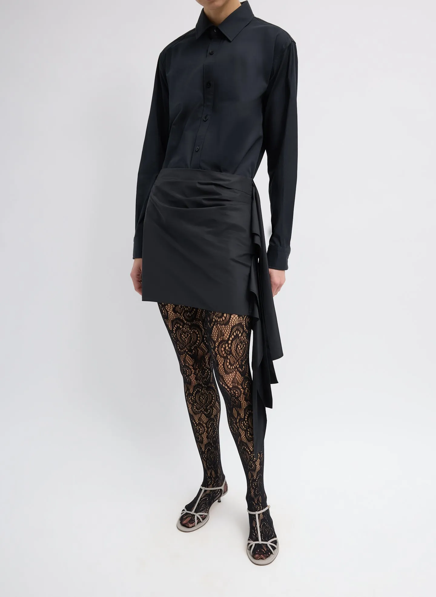 Italian Sporty Nylon Ribbon Mini Skirt sold by Tibi product image thumbnail 3