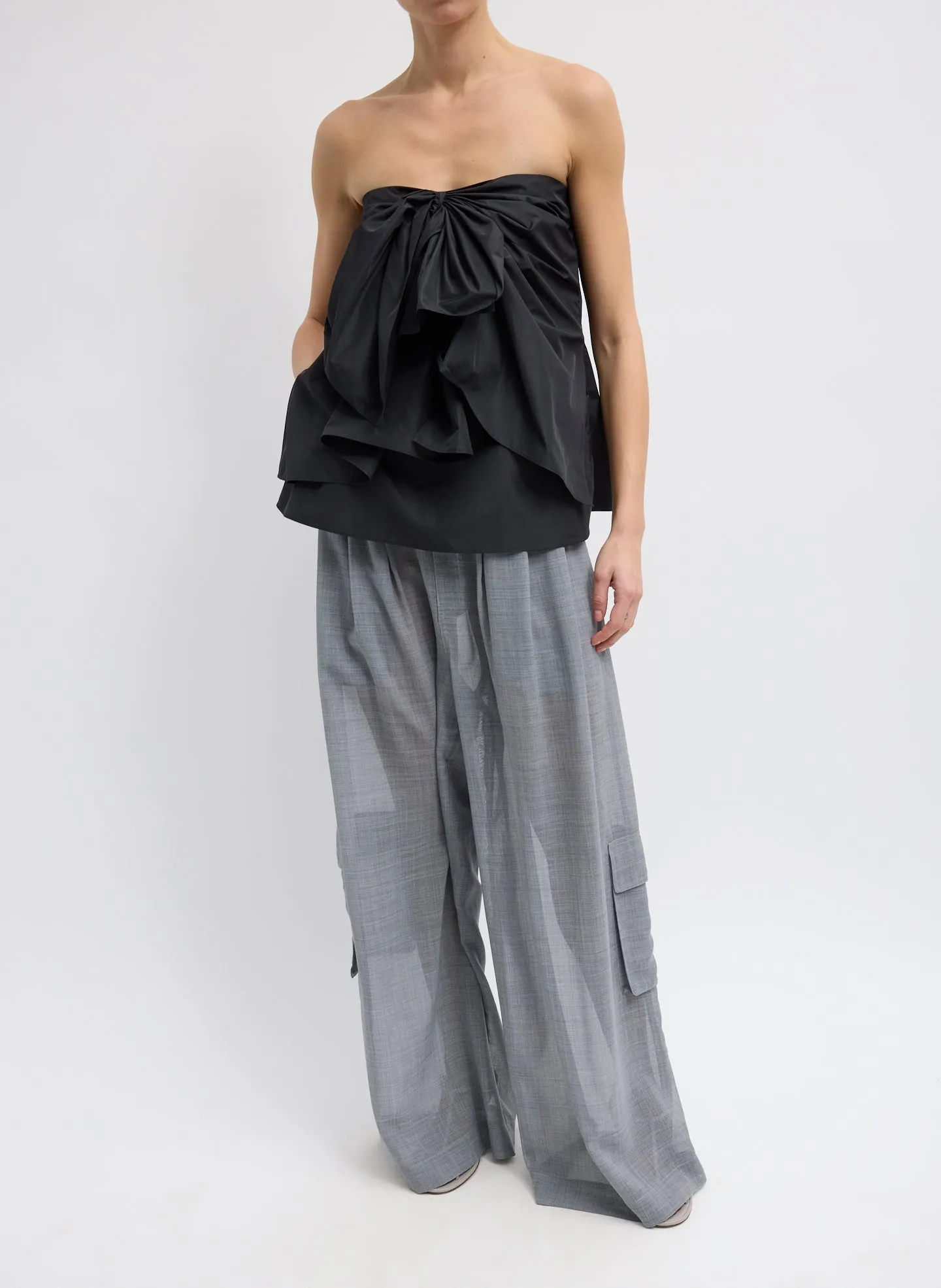 Italian Sporty Nylon Strapless Top sold by Tibi product image thumbnail 4