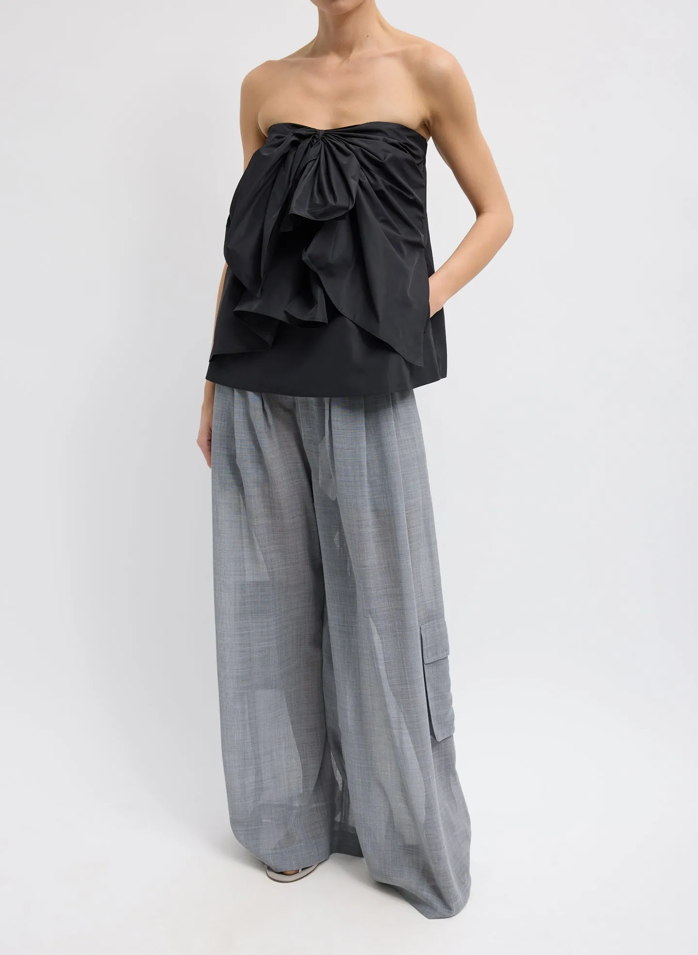 Italian Sporty Nylon Strapless Top sold by Tibi product image thumbnail 5