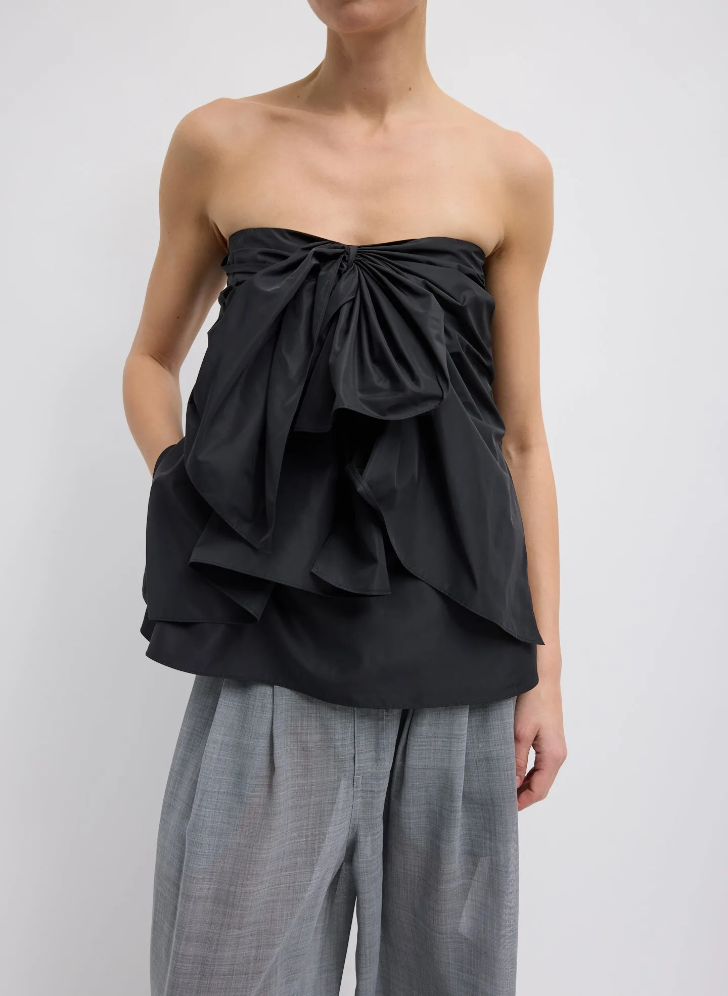 Italian Sporty Nylon Strapless Top sold by Tibi