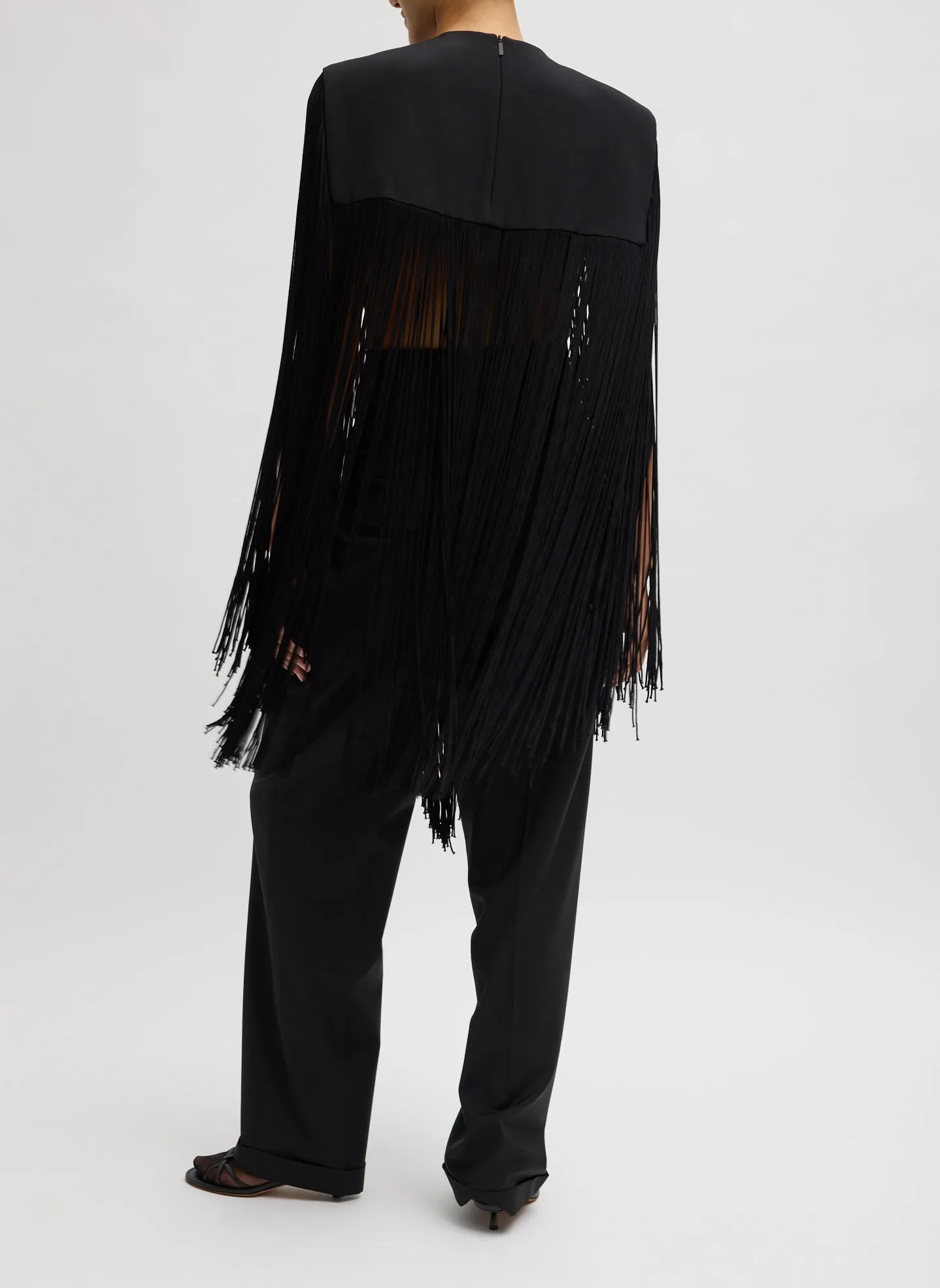 4-Ply Silk Fringe Cape sold by Tibi product image thumbnail 4