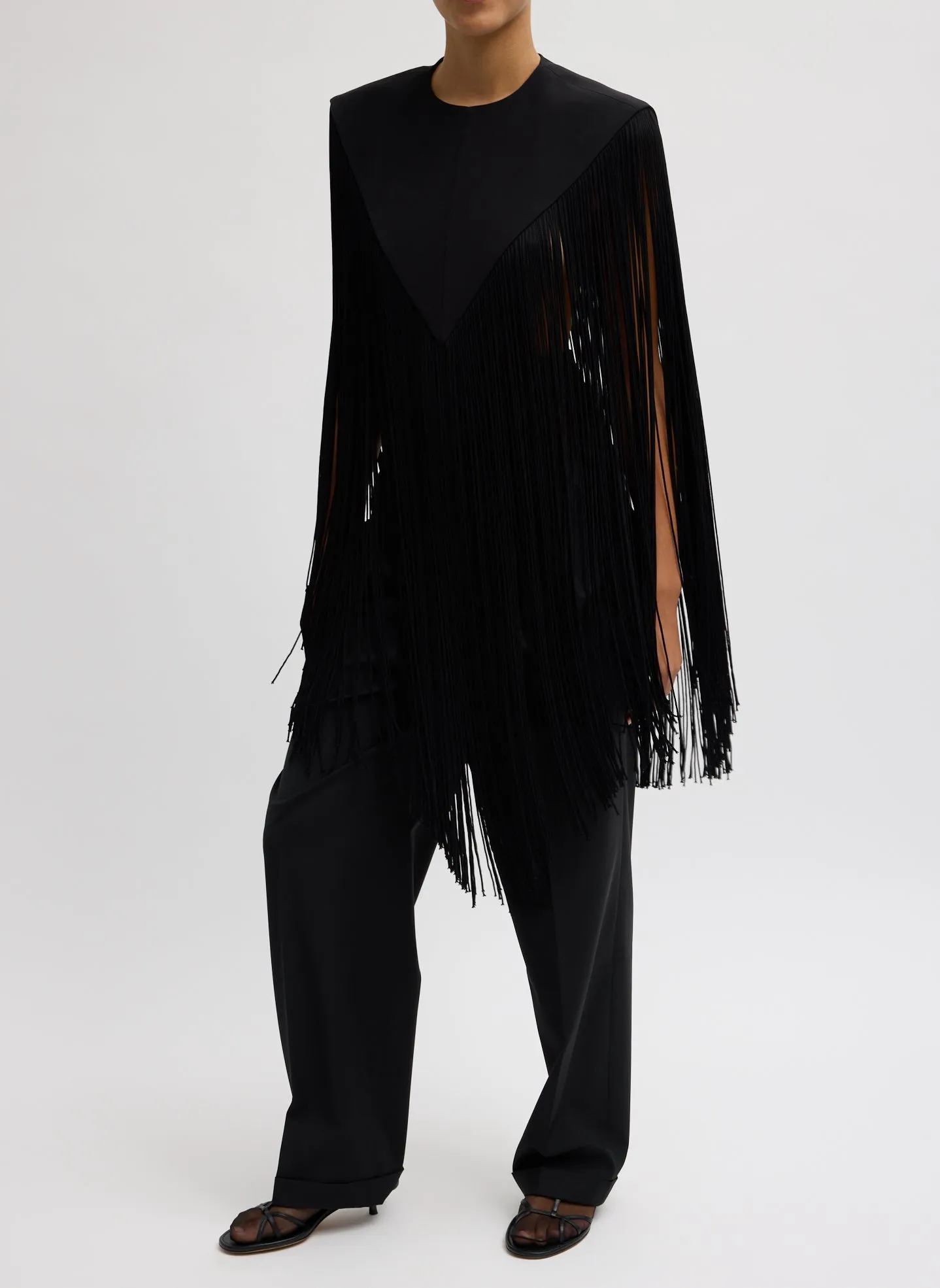 4-Ply Silk Fringe Cape sold by Tibi product image thumbnail 3