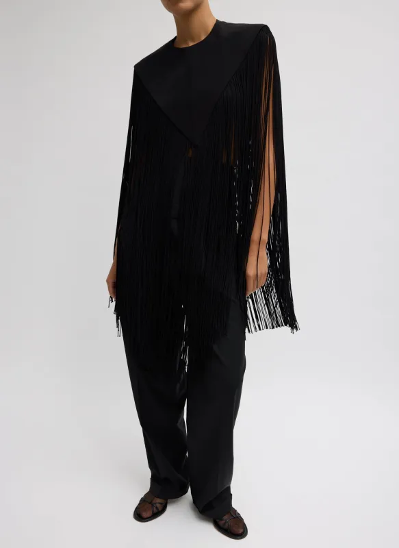 4-Ply Silk Fringe Cape made by Tibi