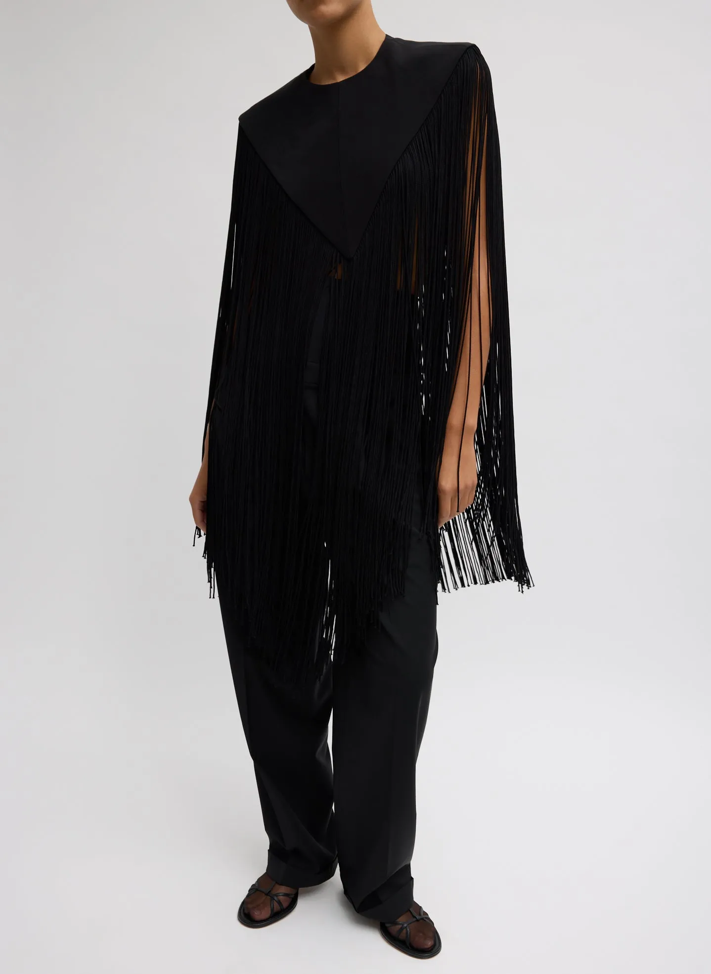 4-Ply Silk Fringe Cape sold by Tibi