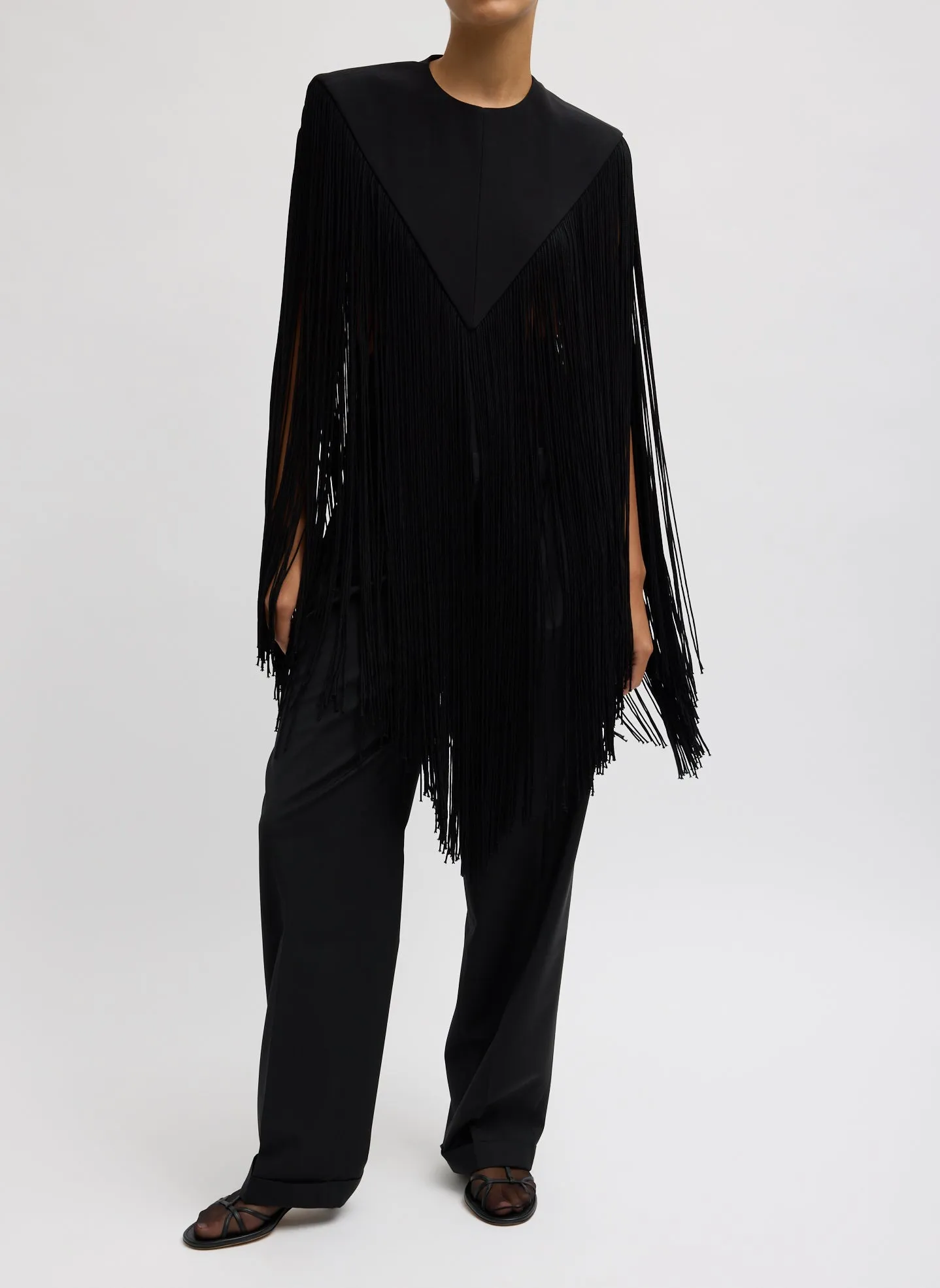 4-Ply Silk Fringe Cape sold by Tibi product image thumbnail 2