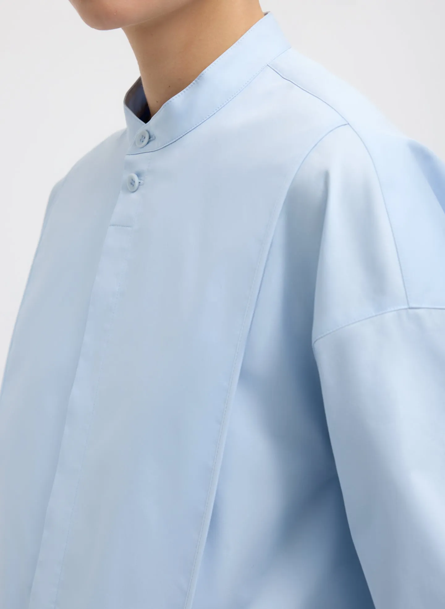 Eco Poplin Tuxedo Shirt With Bib Flap sold by Tibi product image thumbnail 5