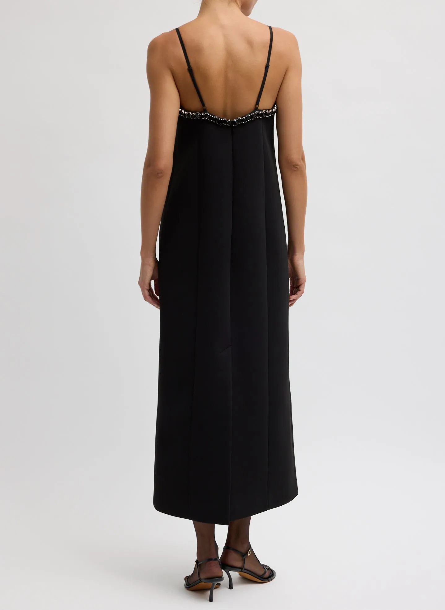 Bonded Twill Beaded Strappy Dress sold by Tibi product image thumbnail 5