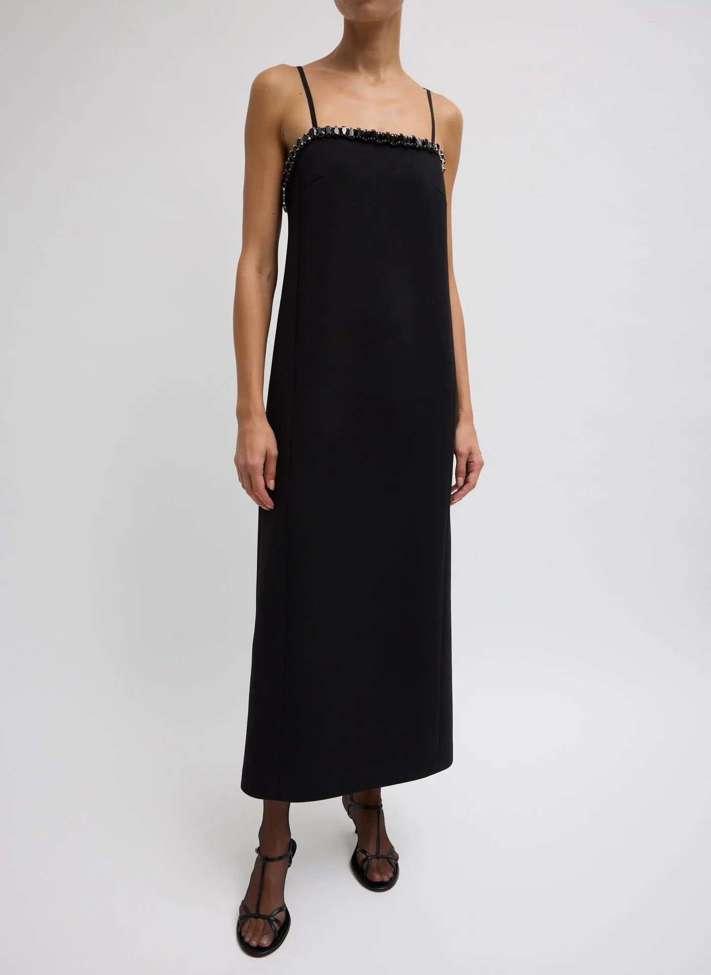 Bonded Twill Beaded Strappy Dress sold by Tibi product image thumbnail 3