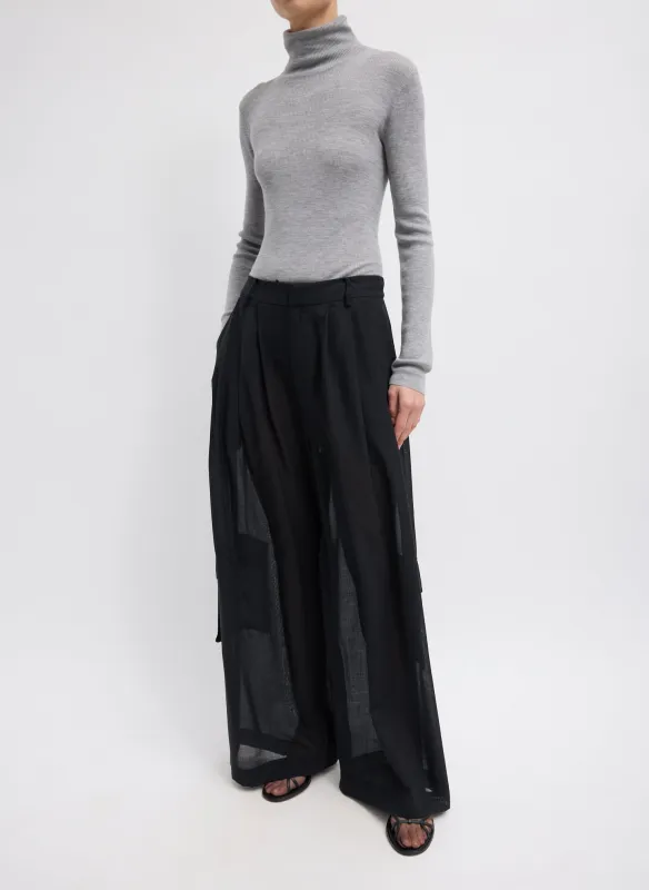 Sheer Wool Gauze Triple Pleat Pant sold by Tibi