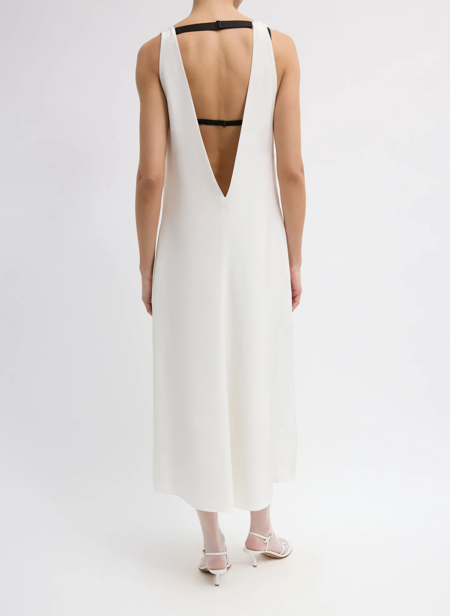 4-Ply Silk V-Neck Dress With Bra sold by Tibi product image thumbnail 4