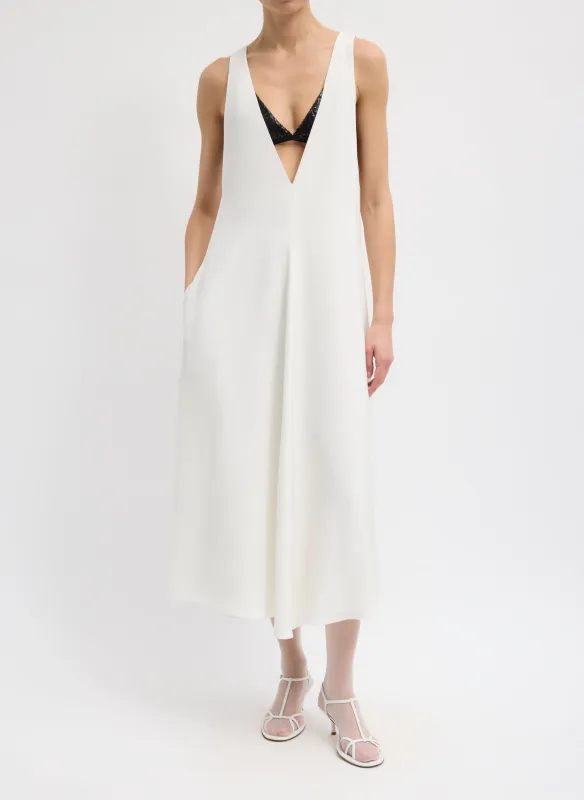 4-Ply Silk V-Neck Dress With Bra sold by Tibi