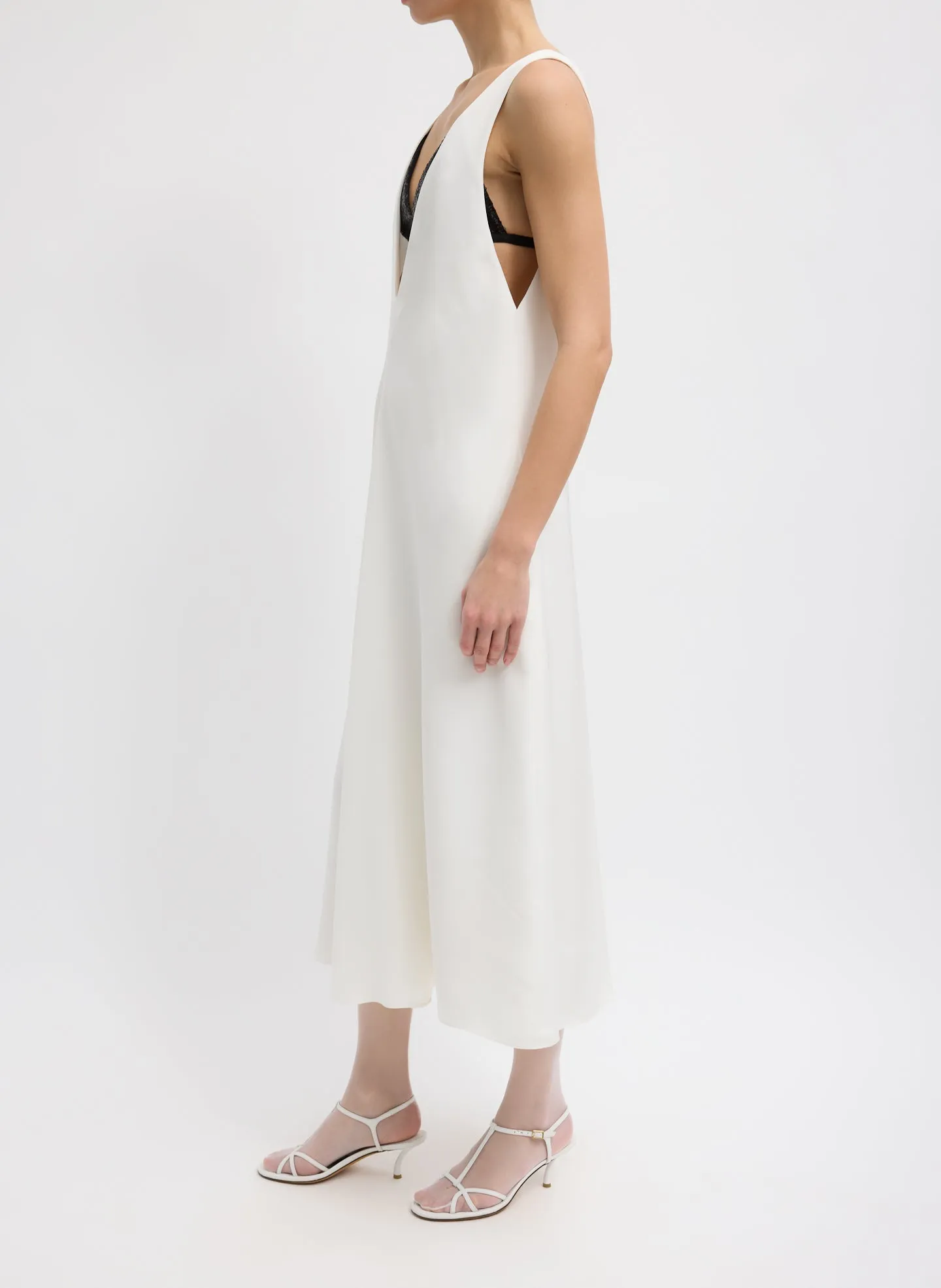 4-Ply Silk V-Neck Dress With Bra sold by Tibi product image thumbnail 3