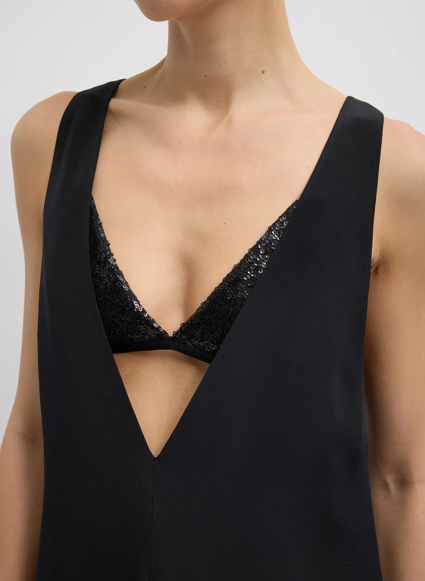 4-Ply Silk V-Neck Dress With Bra sold by Tibi product image thumbnail 5