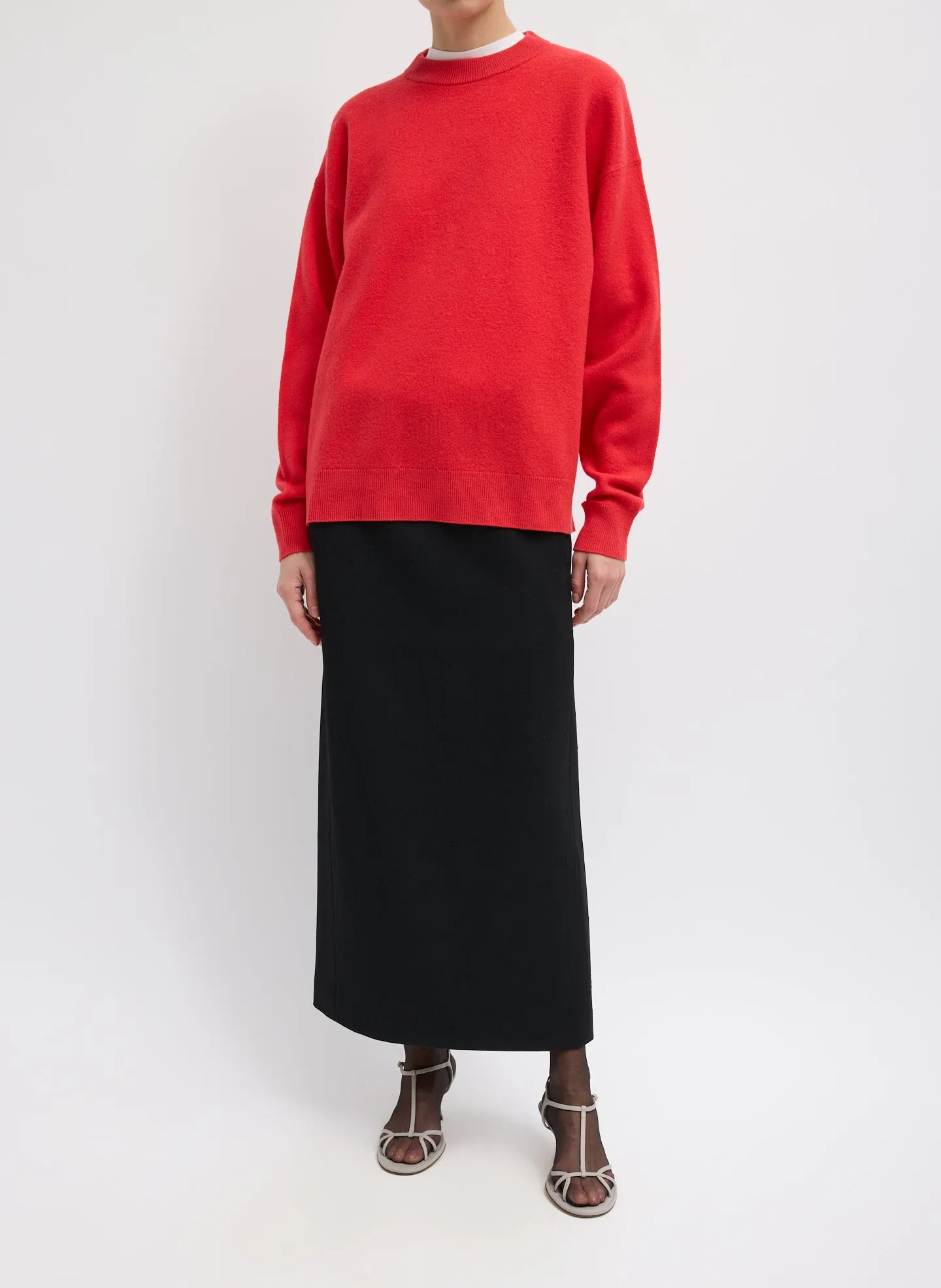 Boiled Wool Crewneck Easy Pullover sold by Tibi product image thumbnail 2