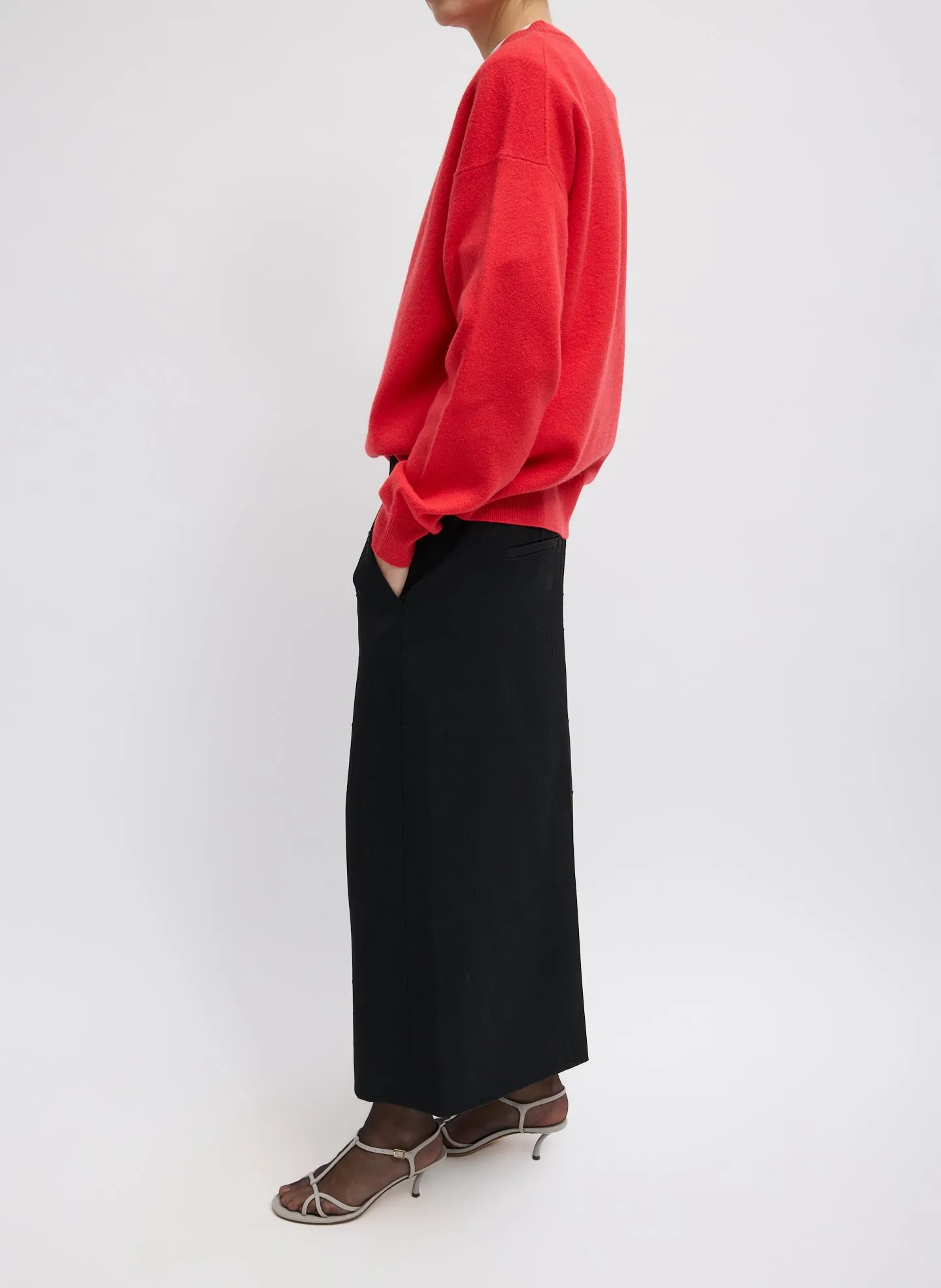 Boiled Wool Crewneck Easy Pullover sold by Tibi product image thumbnail 3