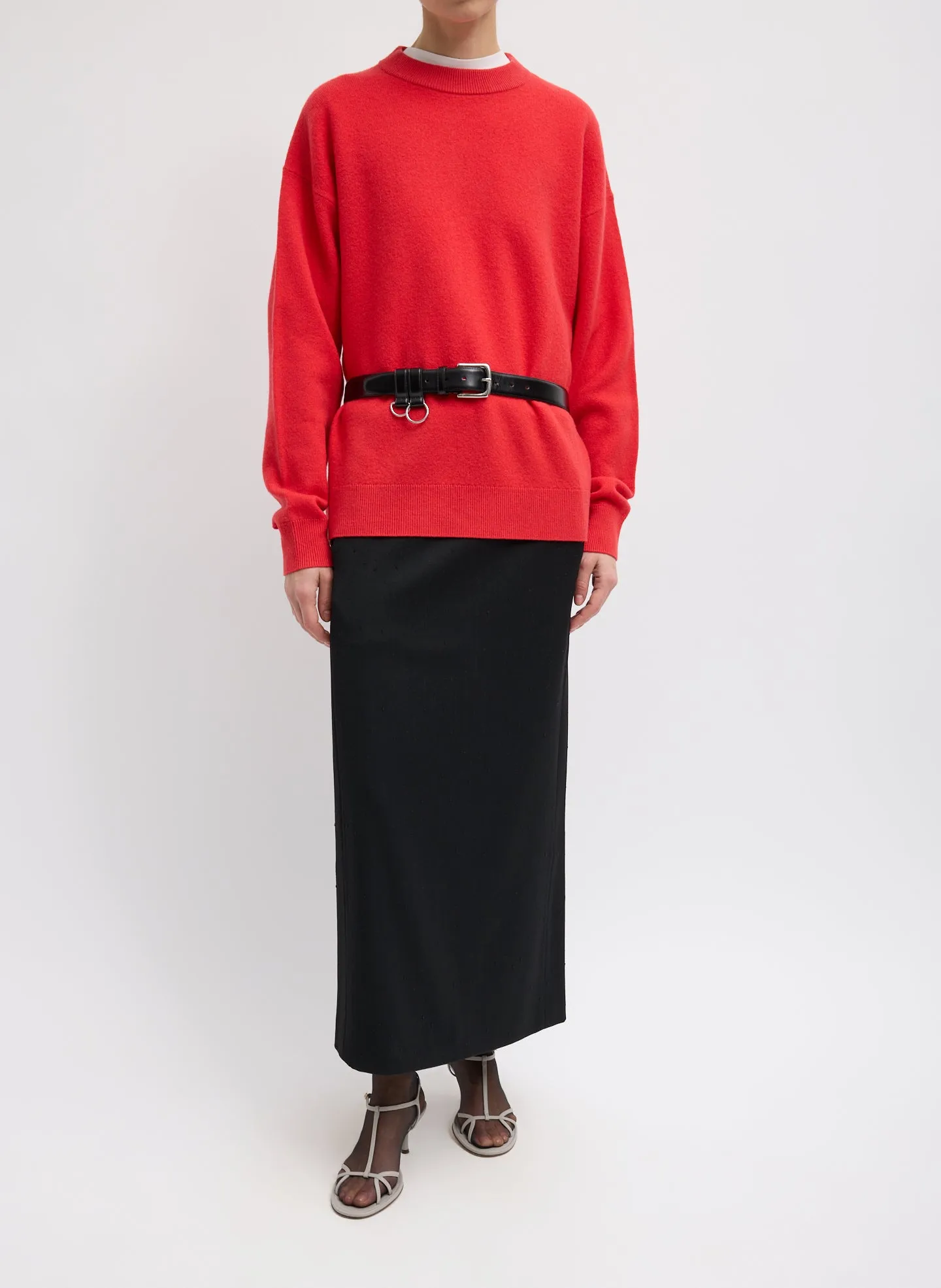 Boiled Wool Crewneck Easy Pullover sold by Tibi product image thumbnail 5