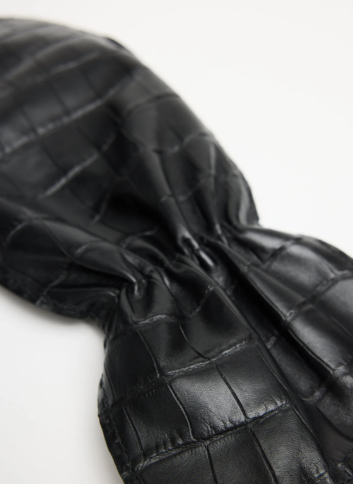 Crocodile Embossed Leather Mittens sold by Tibi product image thumbnail 3