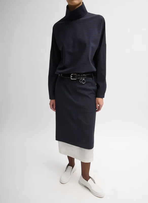 Mier Pinstripe Convertible Skirt sold by Tibi